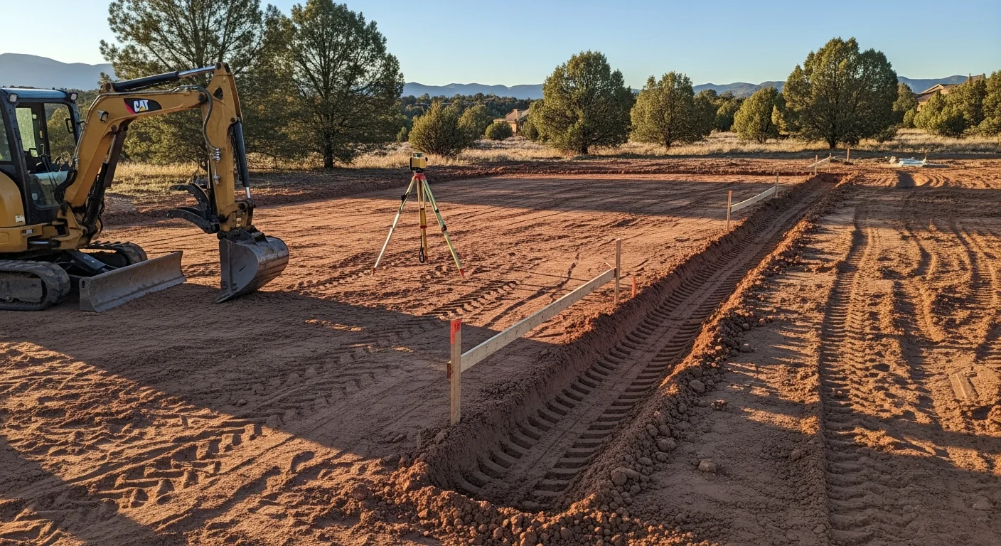 Site grading and land preparation for landscaping project in Prescott Valley